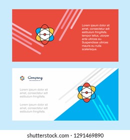 Nuclear abstract corporate business banner template, horizontal advertising business banner.