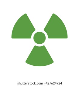 nuclear, atom, ecology green icons set on white background