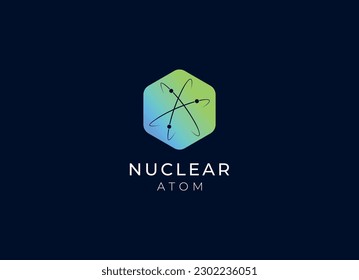 nuclear or atom logo design. Nuclear logo