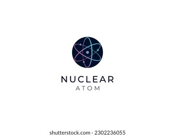 diseño de logotipo nuclear o atómico. Logo nuclear