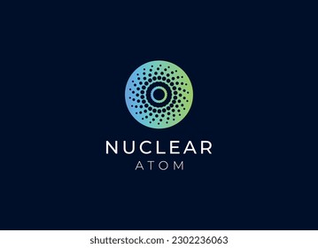 nuclear or atom logo design. Nuclear logo