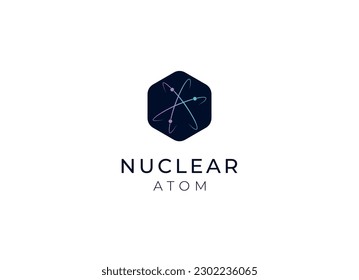 nuclear or atom logo design. Nuclear logo