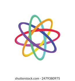 nuclear or atom logo design. Nuclear logo