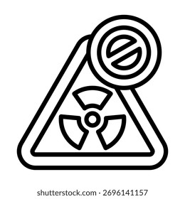 Elemento De Ícone De Proibição Nuclear Para Design E Vetor