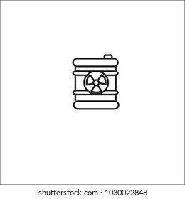 Nuclear barrel icon isolated on white background. Trendy nuclear barrel icon in flat style. Template for web site, app, ui and logo, vector illustration, eps 10