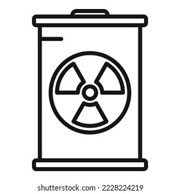 Nuclear barrel icon outline vector. Global disaster. Weather effect