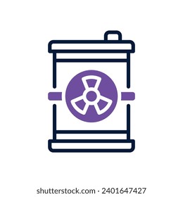 nuclear barrel icon. vector dual tone icon for your website, mobile, presentation, and logo design.