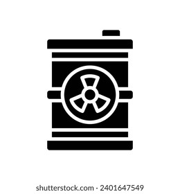 nuclear barrel icon. vector glyph icon for your website, mobile, presentation, and logo design.