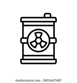 nuclear barrel icon. vector line icon for your website, mobile, presentation, and logo design.