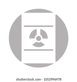 nuclear barrel isolated icon