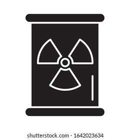 nuclear barrel metalic isolated flat style icon vector illustration design