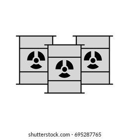 nuclear barrels isolated icon