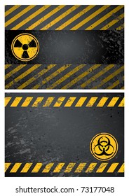 Nuclear And Biohazard Danger Warning Background