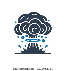 Nuclear Blast Icon On White Background