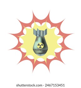 Bomba nuclear por Ilustración vectorial
