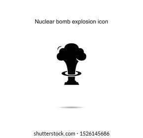 Nuclear bomb explosion icon design vector illustration graphic on background