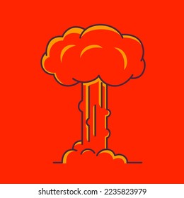 diseño de ilustración de explosión nuclear