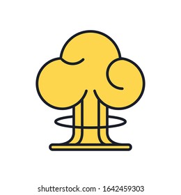 Atombombenexplosion Militärkraft Symbol Vektorillustration Design