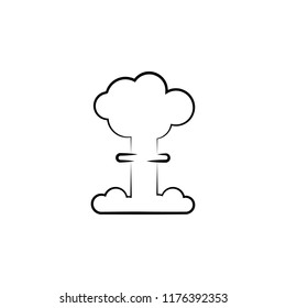 Nuclear bomb icon. Element of mad science icon for mobile concept and web apps. Hand drawn Nuclear bomb icon can be used for web and mobile
