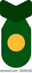 Icono de bomba nuclear diseño de estilo plano