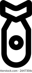 Icono de bomba nuclear delineado diseño de estilo