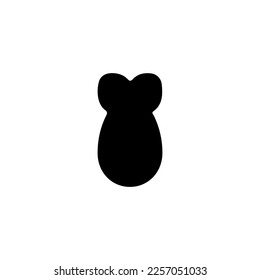 Icono de bomba nuclear. Estilo simple sin símbolo de fondo de afiche de guerra. Elemento de diseño del logo de la marca de la bomba nuclear. Impresión de camisetas con bomba nuclear. vector para pegatina.