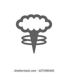 Nuclear bomb icon in trendy flat style isolated on white background. Symbol for your web site design, logo, app, UI. Vector illustration, EPS