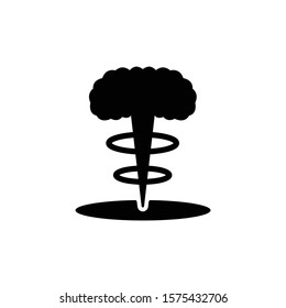 Nuclear bomb icon in trendy flat style isolated on white background. Symbol for your web site design, logo, app, UI. Vector illustration, EPS