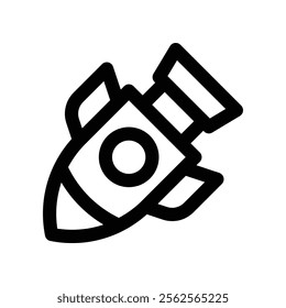 nuclear bomb icon. vector line icon for your website, mobile, presentation, and logo design.