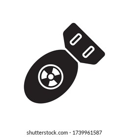 Nuclear bomb icon vector simple design