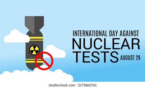 nuclear bomb illustration. suitable for international day against nuclear test