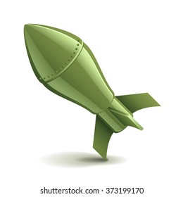 Nuclear bomb isolated on white photo-realistic vector illustration