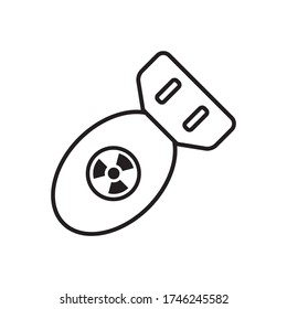 Diseño simple de vectores de línea de bomba nuclear