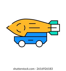 nuclear bomb line icon vector. nuclear bomb sign. isolated symbol illustration