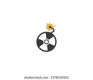 Nuclear bomb logo icon