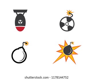 Nuclear bomb logo icon