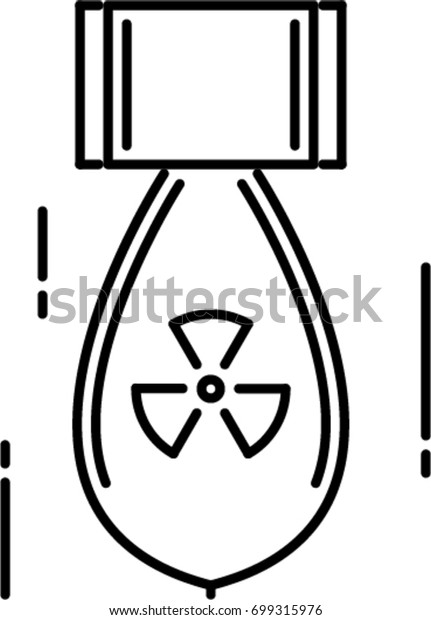 Nuclear Bomb Outline Icon Stock Vector (Royalty Free) 699315976 ...