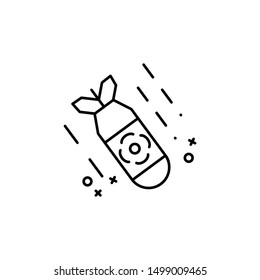Nuclear bomb radioactive icon. Element of history icon