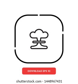 Nuclear bomb, bomb symbol  vector icon