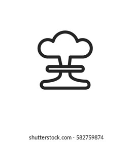 Nuclear bomb vector icon