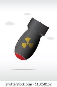 Nuclear bomb. Vector illustration
