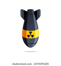 Nuclear bomb vector isolated on white background.