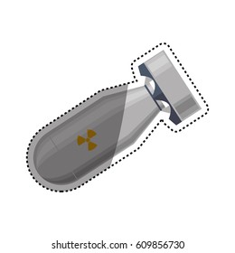 Nuclear bomb weapon vector illustration graphic design