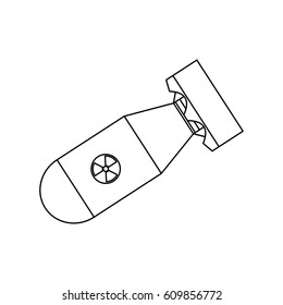 Nuclear bomb weapon vector illustration graphic design