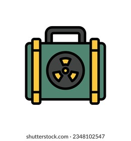 Nuclear Box Icon Vector Illustration