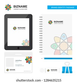 Nuclear  Business Logo, Tab App, Diary PVC Employee Card and USB Brand Stationary Package Design Vector Template