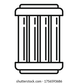 Icono de la cápsula nuclear. Esbozar icono del vector de la cápsula nuclear para el diseño web aislado en fondo blanco