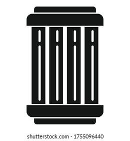 Nuclear capsule icon. Simple illustration of nuclear capsule vector icon for web design isolated on white background