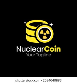 Nuclear Coin Logo Design Template. Good for Business, Agency, Community and Organization