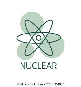 Nuclear color icon, logo style